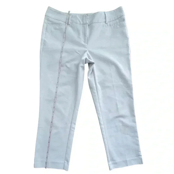 New York and Company Women's Size 6 White 3 quarter Capri Pants business causal - Picture 10 of 11